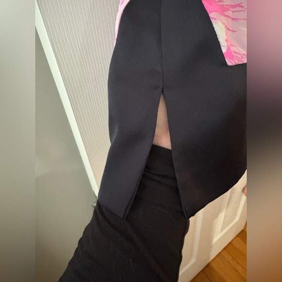 French Connection floral navy pink silk camisole tank size 2 - Picture 4 of 11